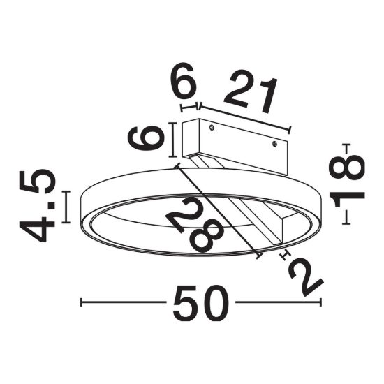 Plafoniera per camera da letto moderna nero sabbiato led 47w cct 2700k 4000k dimmerabile