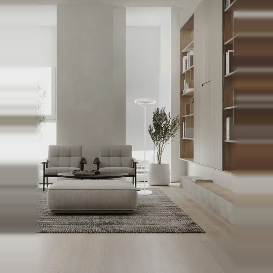 Piantana led 38w 3000k dimmerabile per ufficio moderna bianco
