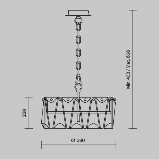 Maytoni puntes lampadario per ingresso oro cristallo