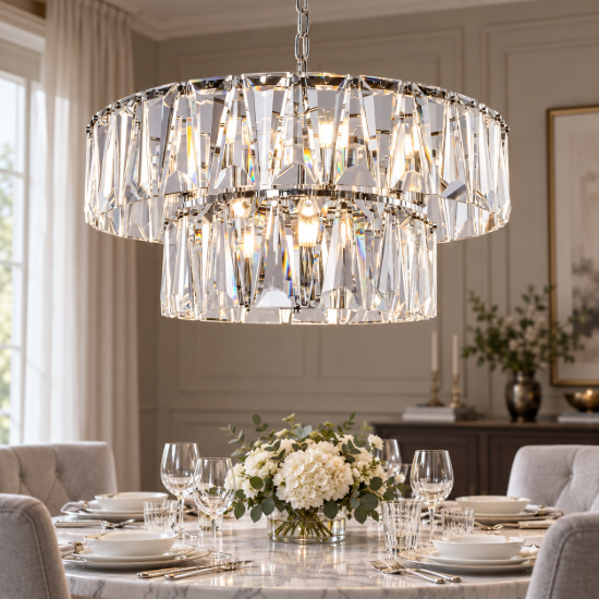Maytoni puntes lampadario classico cromo cristallo 12 luci