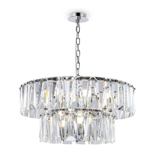 Maytoni puntes lampadario classico cromo cristallo 12 luci