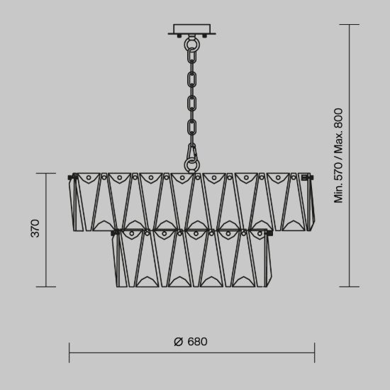 Maytoni puntes lampadario classico cromo cristallo 12 luci