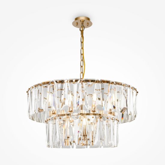 Lampadario classico con cristalli oro cristallo 12 luci puntes maytoni