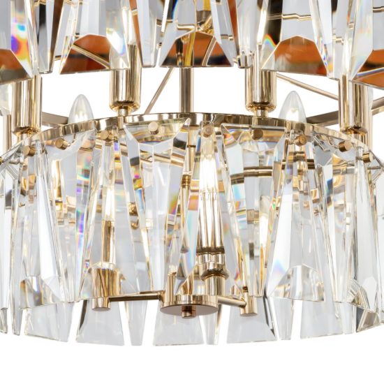 Lampadario classico con cristalli oro cristallo 12 luci puntes maytoni