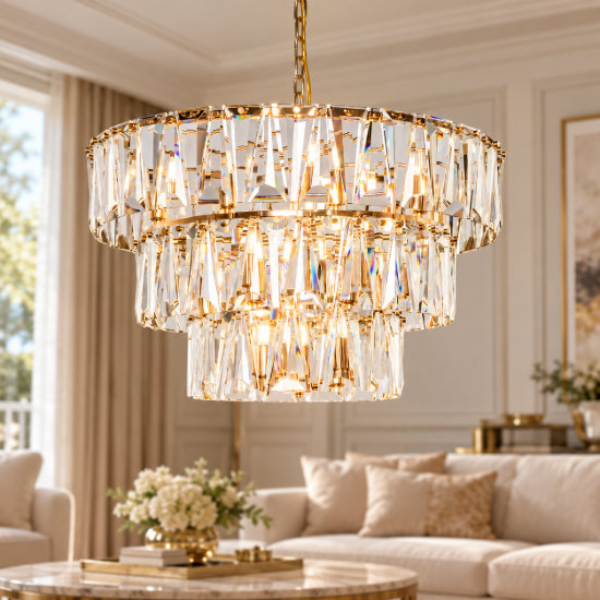 Maytoni puntes lampadario classico oro cristallo per soggiorno elegante 18 luci