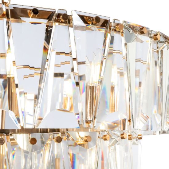 Maytoni puntes lampadario classico oro cristallo per soggiorno elegante 18 luci