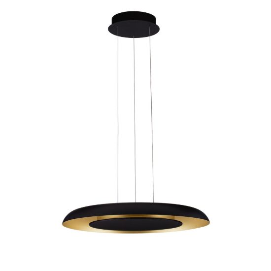 Lampadario led 38w cct 2700k 4000k dimmerabile per soggiorno design moderno nero