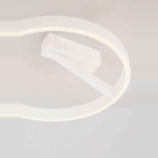 Plafoniera led 47w cct 2700k 4000k dimmerabile per soggiorno moderna anello bianco