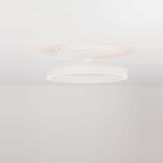 Plafoniera led 47w cct 2700k 4000k dimmerabile per soggiorno moderna anello bianco