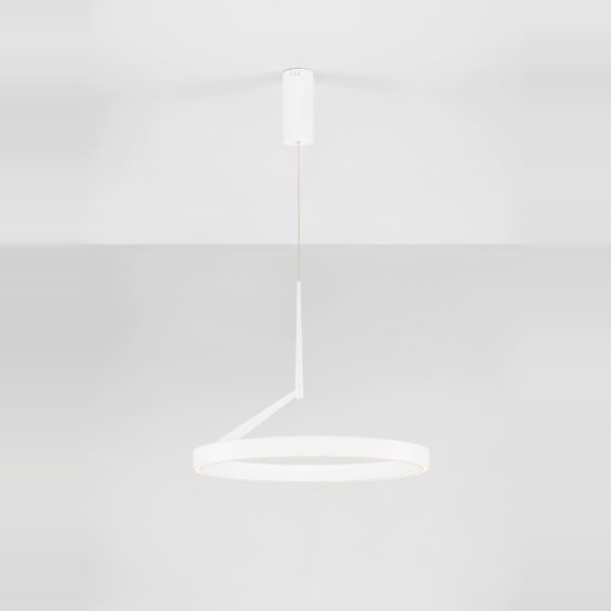 Lampadario led 59w cct 2700k 4000k dimmerabile rotondo moderno a sospensione bianco sabbiato per soggiorno
