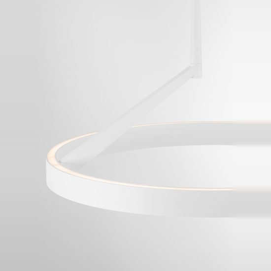 Lampadario led 59w cct 2700k 4000k dimmerabile rotondo moderno a sospensione bianco sabbiato per soggiorno