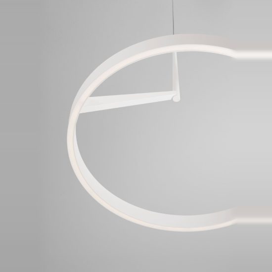 Lampadario led 59w cct 2700k 4000k dimmerabile rotondo moderno a sospensione bianco sabbiato per soggiorno