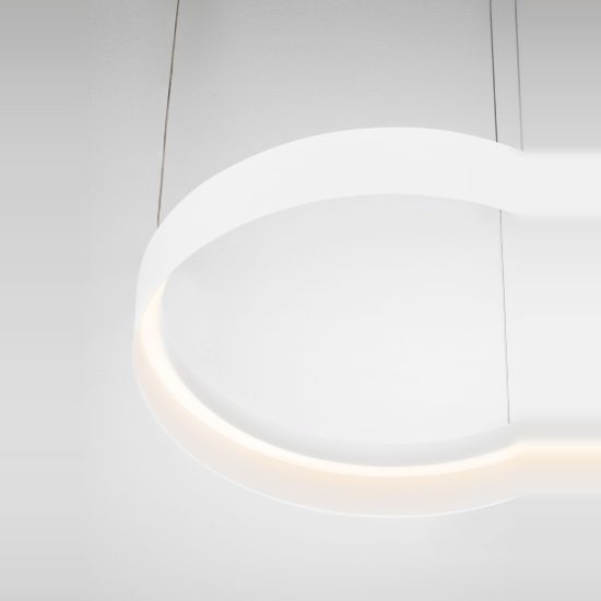Lampadario led 39w cct 2700k 4000k dimmerabile per cucina moderno a sospensione bianco