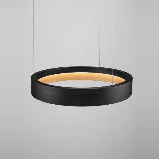 Lampadario per cucina a sospensione nero oro champagne led 39w cct 2700k 4000k