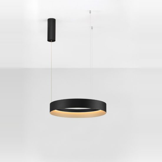 Lampadario per cucina a sospensione nero oro champagne led 39w cct 2700k 4000k