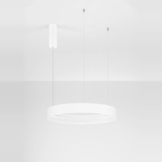 Lampadario led 48w cct 2700k 4000k dimmerabile per soggiorno a sospensione bianco