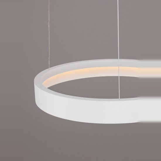 Lampadario led 48w cct 2700k 4000k dimmerabile per soggiorno a sospensione bianco