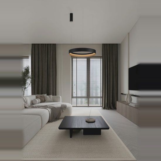 Lampadario per soggiorno moderno cilindrico nero oro champagne led 48w cct 2700k 4000k