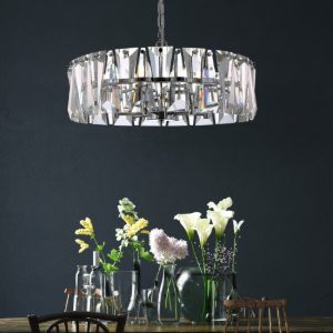 Puntes maytoni lampadario per tavolo da pranzo cromo cristallo 6 luci