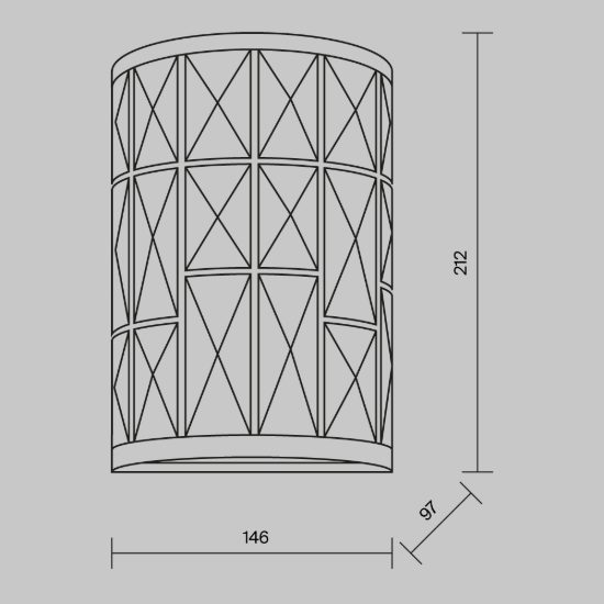 Maytoni gelid applique da parete cristallo per camera da letto