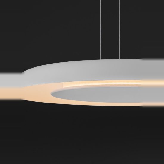 Lampadario led 38w cct 2700k 4000k dimmerabile per soggiorno moderno disco bianco