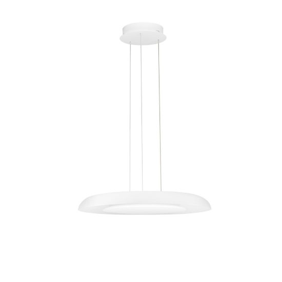 Lampadario led 38w cct 2700k 4000k dimmerabile per soggiorno moderno disco bianco