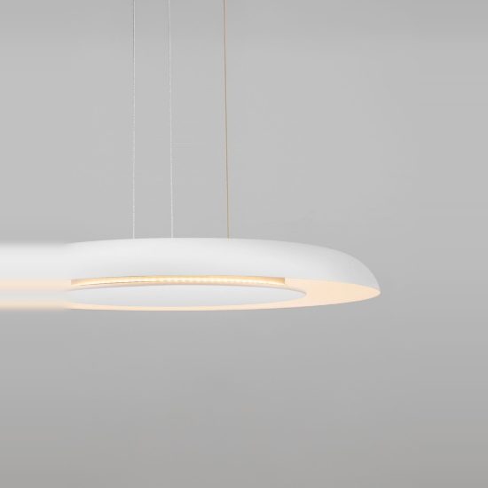 Lampadario led 38w cct 2700k 4000k dimmerabile per soggiorno moderno disco bianco