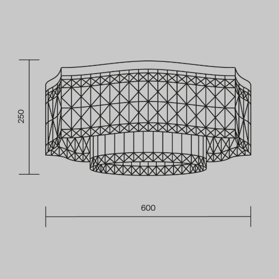 Maytoni dune plafoniera tonda classica cromo cristallo per camera da letto 60cm