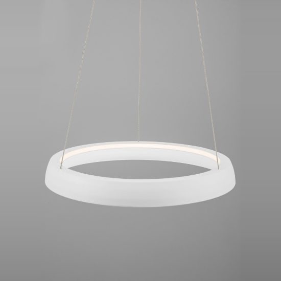 Lampadario led 48w cct 2700k 4000k dimmerabile per cucina moderno a sospensione anello bianco sabbiato