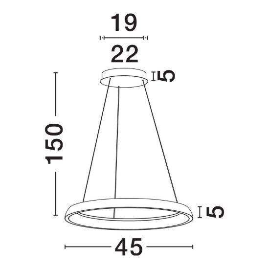 Lampadario led 48w cct 2700k 4000k dimmerabile per cucina moderno a sospensione anello bianco sabbiato