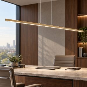 Lampadario lungo orizzontale led oro moderno da sala 54w 3000k