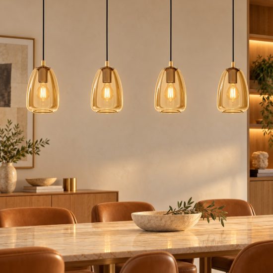 Alobrase eglo lampadario oro vetri ambra per soggiorno