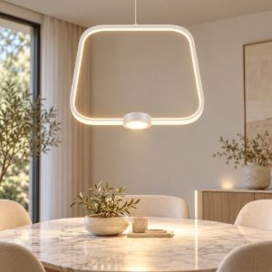 Ondaluce so alfa gr bianco lampadario moderno design led dimmerabile cct 3000k 4000k
