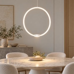 Ondaluce so omega gr bco lampadario moderno bianco led 4000k
