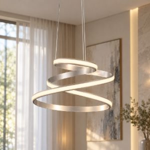 Lampadario so vuelta silver ondaluce design moderno led 50w 3000k