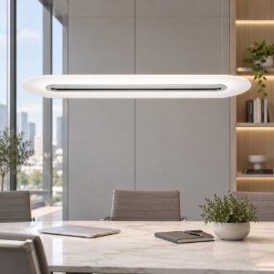 Lampadario moderno led 47w dimmerabile per soggiorno stilnovo optiline 3000k