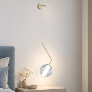 Top light v line applique moderna sabbia luce pendente blu
