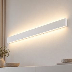 Applique led 3000k moderna bianca linea light satori 86cm