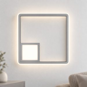 Ap dowel ondaluce applique per cucina led 22w grigia squadrata moderna 3000k