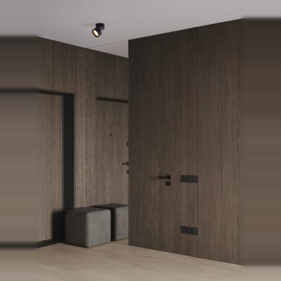 Faretto da soffitto moderno sporgente nero led 12w 3000k 8cm orientabile