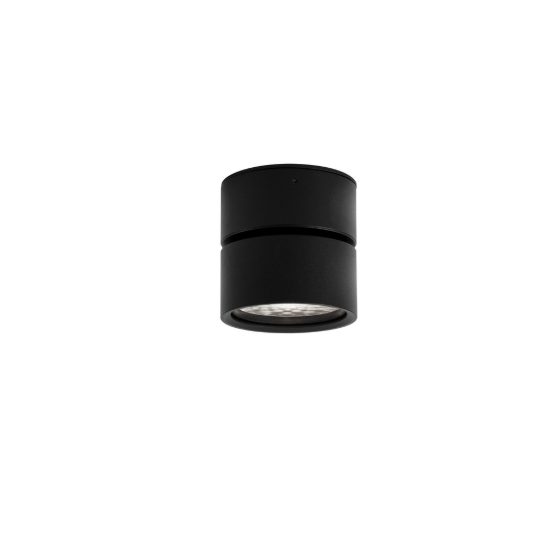 Faretto da soffitto moderno sporgente nero led 12w 3000k 8cm orientabile