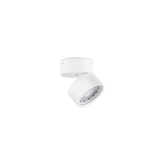 Faretto da soffitto sporgente led 12w 3000k moderno bianco 8cm orientabile
