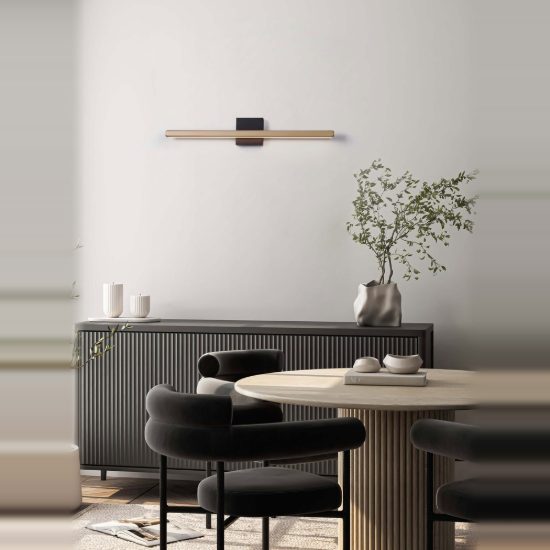 Applique per specchio da bagno led 8w 3000k ip54 oro champagne nero