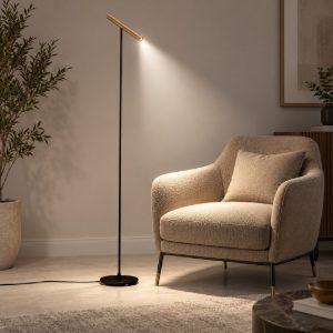 Piantana led 8w 3000k dimmerabile da lettura moderna oro champagne nero