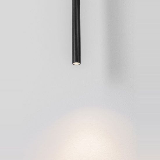 Lampada per cucina moderno cilindro nero a sospensione saliscendi led 4w cct 2700k 4000k