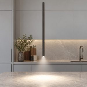 Lampada saliscendi led 4w cct 2700k 4000k a sospensione per cucina moderno cilindro nichel