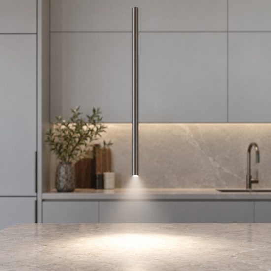 Lampada saliscendi led 4w cct 2700k 4000k a sospensione per cucina moderno cilindro nichel