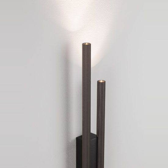 Applique led 11w cct 2700k 4000k design moderna lineare nichel foggy