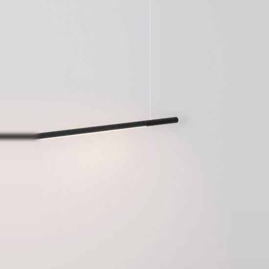 Lampadario per cucina moderno lineare nero a sospensione led 20w cct 2700k 4000k dimmerabile