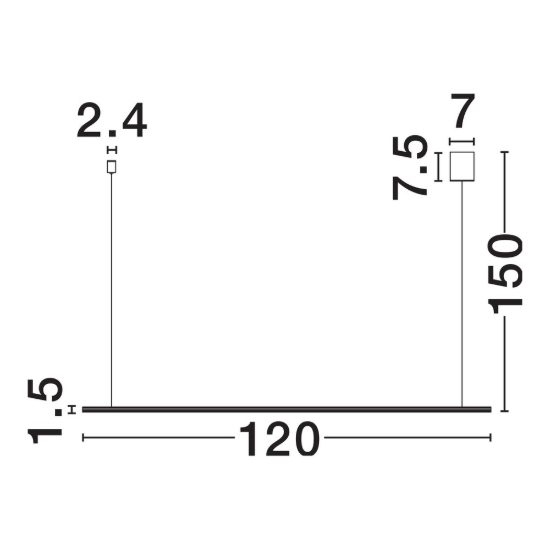 Lampadario per cucina moderno lineare nero a sospensione led 20w cct 2700k 4000k dimmerabile